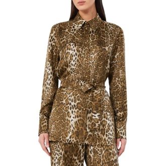 Max Mara Dames, Blouses & Shirts, Bruin, Maat: S Leer