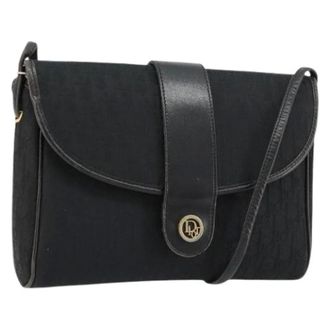 Dior Pre-owned Vintage Trotter Shoulder Bag - Dames - Pre-owned - Zwart - Maat: ONE Size Leer