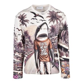 Custo Barcelona Long Sleeve T-shirt - Heren - Longsleeves - Veelkleurig - L - Katoen - Tops