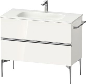 Duravit Duravit - Sivida Mueble Bajo Lavabo, 2 Cajones, Tirador Cromado
