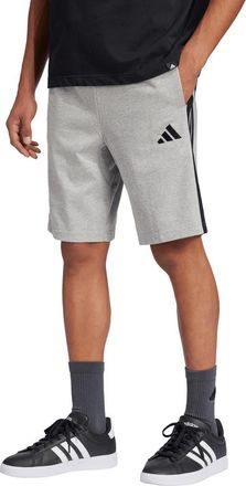 adidas Essentials 3-Stripes Jersey Shorts in Medium Grey Heather/Black at Nordstrom Rack, Size Small