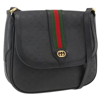 Gucci Pre-owned Borsa a spalla vintage piccola GG in tela - - Pre-owned - Donna - Nero - ONE SIZE
