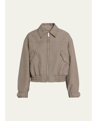 3.1 Phillip Lim Tweed Blouson Bomber Jacket