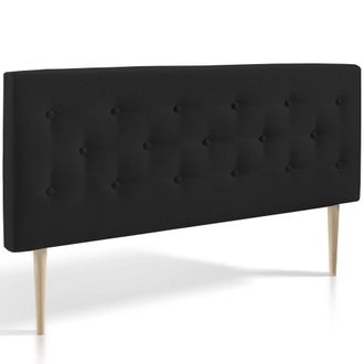 HOMN Cabecero tapizado de tela antracita 150x100 cm