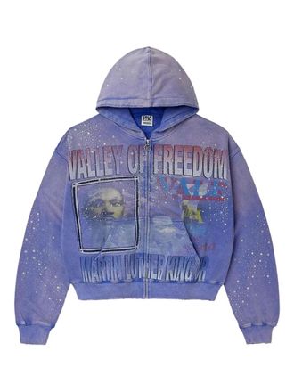 Vale zip-up hoodie - Blauw