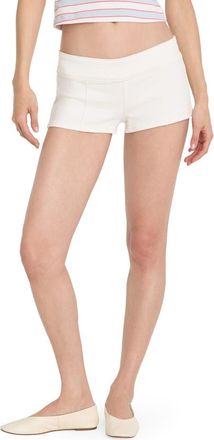 Good American Micro Shorts in Cotton White at Nordstrom, Size 00