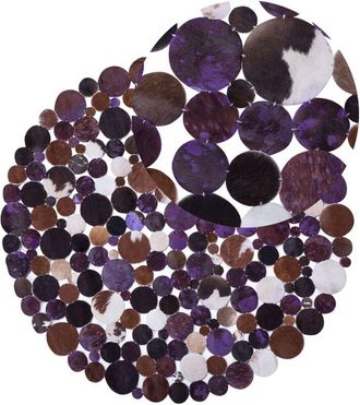 Beliani Beliani - Tappeto rotondo ø140 cm in pelle marrone violetto Sorgun