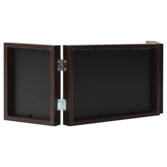 Berkfield Home Trifold Photo Frame Collage Dark Brown 28x18 cm+2x | Size: 28x18 cm