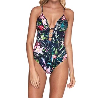 Jets By Jessika Allen Plunge V-Neck One Piece Swimsuit In Australia Arcadia