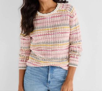 Nic+Zoe Melange Mix Tee In Pink Mix