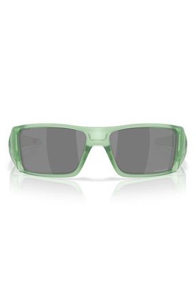 Oakley Heliostat 61mm Prizm Rectangular Sunglasses in Black Green at Nordstrom