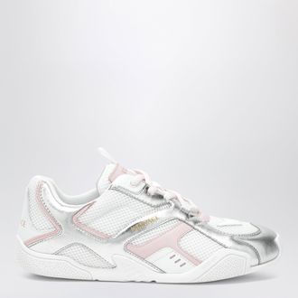 Versace Sneaker Galaxia argento in tessuto rete e pelle