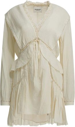 Isabel Marant Short Dresses, female, Beige, Size: XS Womens Dresses Clothing Beige Ss26