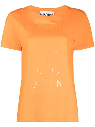 Moschino T-shirt met logo - Oranje
