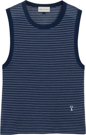 Ami Classic Fit Striped Tank Top With Ami De Coeu