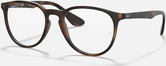 Ray-Ban Womens Round Frame Eyeglasses In Rubber Havana