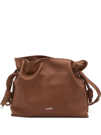 Loewe medium Flamenco clutch bag - women - Calf Leather/Suede - One Size - Brown