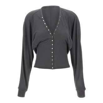 Diesel Dames, Truien, Grijs, Maat: XL Katoen