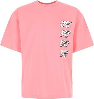 We11done We11 Done Pink Cotton Oversize T Shirt