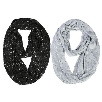Generic Sequin Pocket Scarf - Mesh Shimmer Accessory, Stylish Zipper Cowl, Festive Fashion Wrap, Lightweight Layer Soft Breathable | Mesh Infinity Sequin Scar