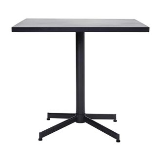 House Doctor Mesa de comedor cuadrada de metal negro para 4 personas