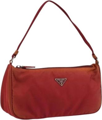 Prada Pre-owned Shoulder Bags, female, Red, Size: ONE SIZE Pre-owned Vintage Accessory Pouch