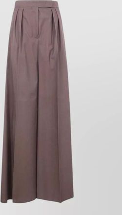 Max Mara virgin wool wide-leg trousers