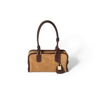 Miu Miu Retour Suede Bag, Woman, Cinnamon/briarwood