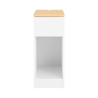 SoBuy Sobuy Fbt111-ii-wn Mesa Auxiliar Mesita De Noche Con 1 Caj&oacute;n Blanco 40 X 25 X 60 Cm
