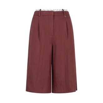 Dante6 Emra Relaxed Fit Bermuda - Dames - Korte broeken - Rood - Maat: XS Linnen