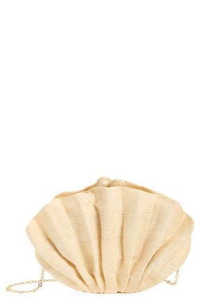 Poolside The Origami Scallop Clutch in Sand at Nordstrom