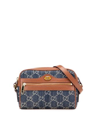 Gucci 2016-2025 Mini GG Denim Ophidia crossbody bag - women - Calf Leather/Denim - One Size - Blue