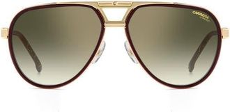 Carrera 61mm Gradient Pilot Sunglasses in Black Dark Red/Green at Nordstrom