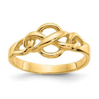 Diamond2Deal 14k Yellow Gold Free Form Knot Ring