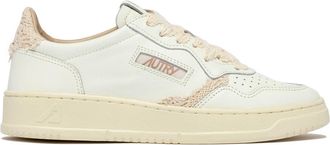 Autry White Medalist Macrame Leather Sneakers