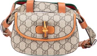 Gucci Pre-owned Womens Bamboo Belt Bag Gg Canvas - Tan Textile - One Size