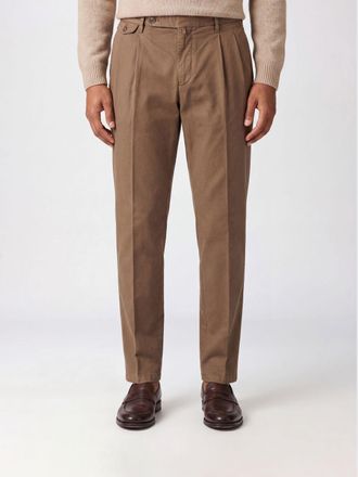 BRIGLIA 1949 Pantaloni chino slim fit in misto cotone e lino