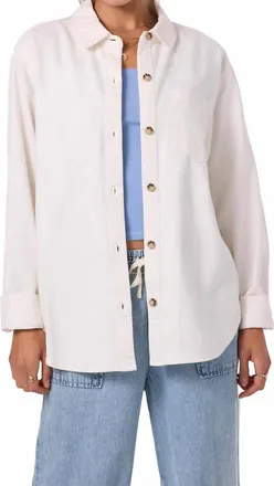 O'Neill Sevie Shacket In Winter White