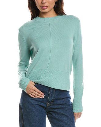 Fort&eacute; Cashmere Exposed Seam Crewneck Cashmere Sweater