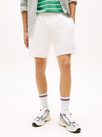 Tommy Jeans Shorts TOMMY JEANS TJM CONTRAST LINEAR BEACH, Herren, Gr. XL, N-Gr, ancient wei&szlig;, Web, Obermaterial: 80% Baumwolle, 20% Polyester, unifarben, regular 