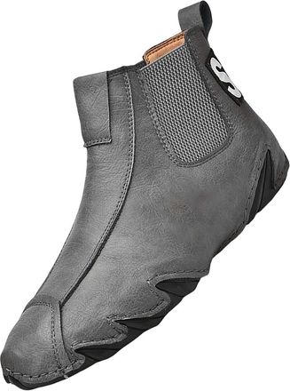 Generic Mens Leather Chelsea Boots, Ankle Boot Slip On Walking Boots Thicken Snow Boot High Top Flats Shoes Lightweight Winter Shoe Anti Slip Outdoor Shoes Vi