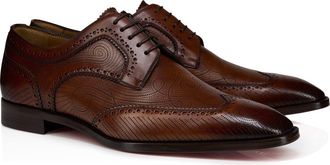 Christian Louboutin Grave Perforated Wingtip Derby in Havane at Nordstrom, Size 11Us