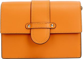 Faina Leren schoudertas Dames oranje