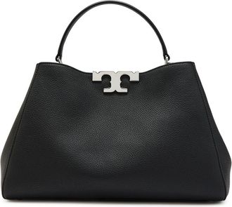 Tory Burch Eleanor T-logo Grained Leather top Handle bag - Black - One Size