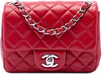 Chanel Pre-owned Classic Flap - Dames - Vintage Handtas - Rood - ONE Size - Leer - Vintage
