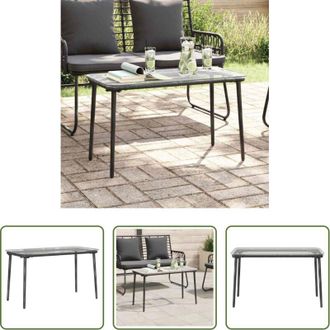 vidaXL Tavolo esterno - Tavolo da Giardino Nero 80 x 40 x 45 cm polyrattan
