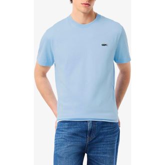 Lacoste Landscape Crocodile Heavy Pima Cotton Jersey T-Shirt in Pastel Blue at Nordstrom, Size 8
