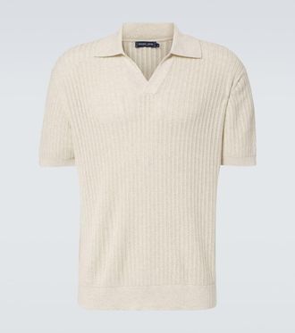 Frescobol Carioca Rino ribbed-knit cotton polo shirt