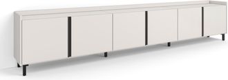 Skraut Home Skraut Home - Mueble Tv, Televisi&oacute;n, Muebles De Sal&oacute;n, Almacenaje, 309x35x61cm, Para Tv Hasta 80, Dise&ntilde;o Industrial, Estilo Moderno, Beige