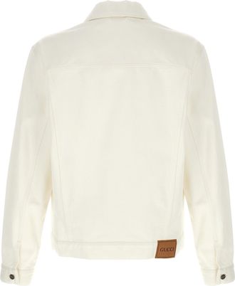 Gucci Mens White Cotton Denim Jacket Clothing